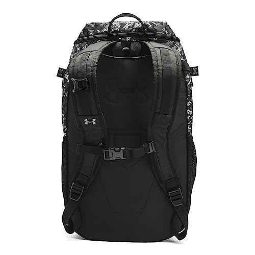 Under Armour Unisex-Adult Utility Baseball Backpack Print, (002) Black / / Metallic Gold, One Size Fits All