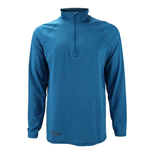 Men's Athletic UPF 50+ Quick Dry Lightweight Long Sleeve Sun Protection Zip Pullover