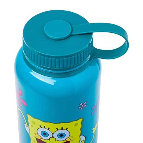 Silver Buffalo Spongebob Squarepants Sup, Fishes? Stainless Steel Water Bottle With Twist Lid, 42 Ounces