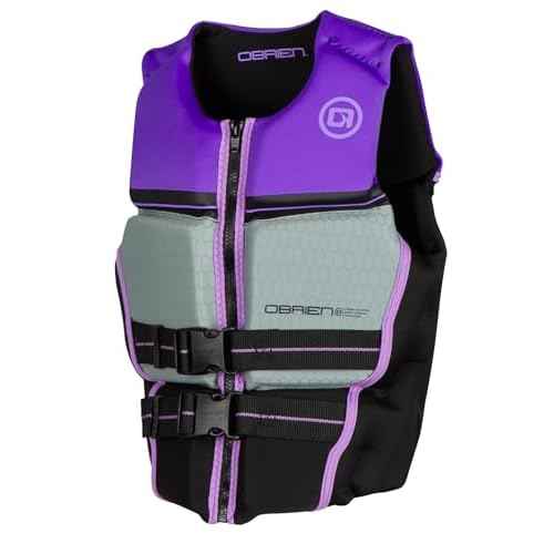 O'Brien Jr Neoprene Life Jacket USCG Approved, (28-32" Chest & Over 90 lbs) for Lake, River, PWC, Wakeboard