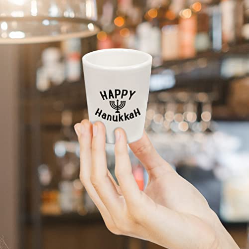 Ceramic Christmas Candles Shot Glasses Happy Hanukkah Candles Jewish Holidays and Occasions Bar Supplies Accessories Desig...