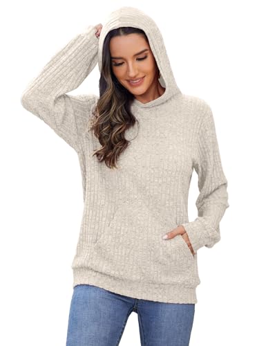 Bosmeer Womens Long Sleeve Shirts Kangaroo Pocket Fashion Hoodies Fall Pullover Sweatshirts