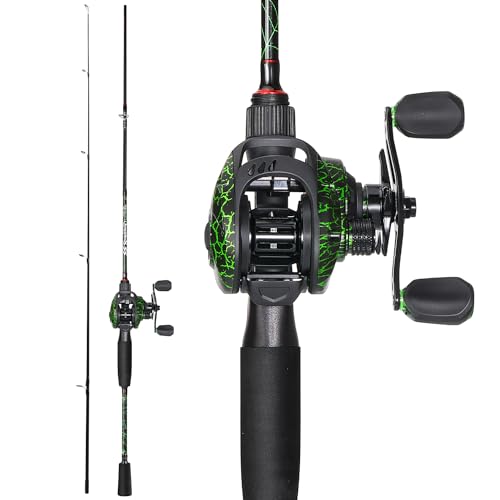 Sougayilang Fishing Rod Combo, Baitcasting&Spinning Reel with IM6 Graphite Blank Rods