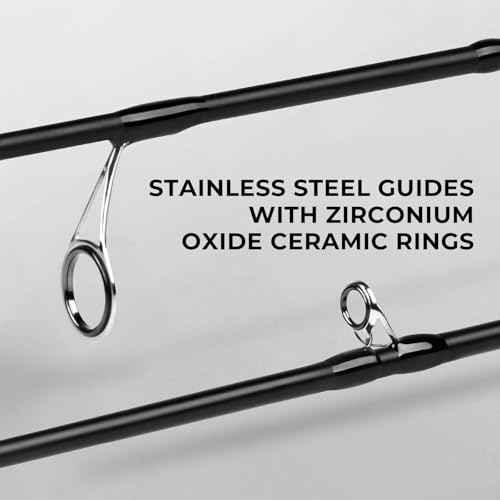 KastKing Crixus Fishing Rods,IM6 Graphite Spinning Rod & Casting Rod W/Zirconium Oxide Ring Stainless Steel Guides, SuperPolymer Handle