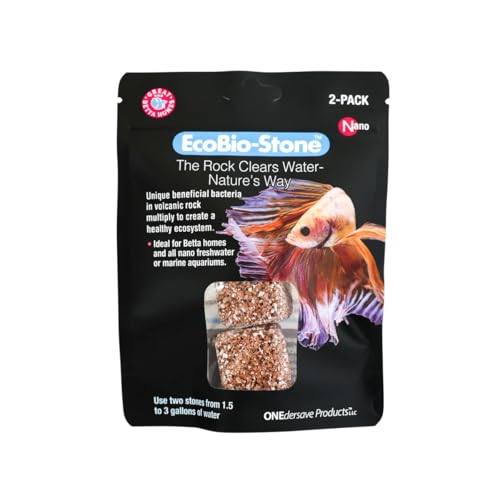 EcoBio-Block Aquarium Stone for Natural Water Clarification and Odor Removal Featuring Beneficial Microlife (Nano)