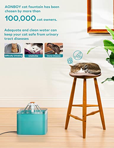 Cat Water Fountain for Drinking: Automatic Dog Bowl Dispenser - Pet Waterer Bowls Fountains - Auto Cats Dish Supplies - Qu...