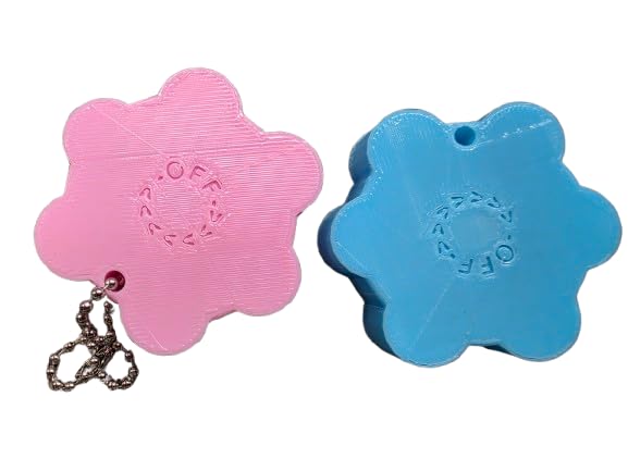 2 3D Printed Medical Oxygen Cylinder Wrench Knob, Oxygen knob Keychain, Durable USA Made, Fits Oxygen CGA-870 Post Valves - Oxygen Tank Key Wrench, Oxygen Wrench, Medical Oxygen Knob Random Color