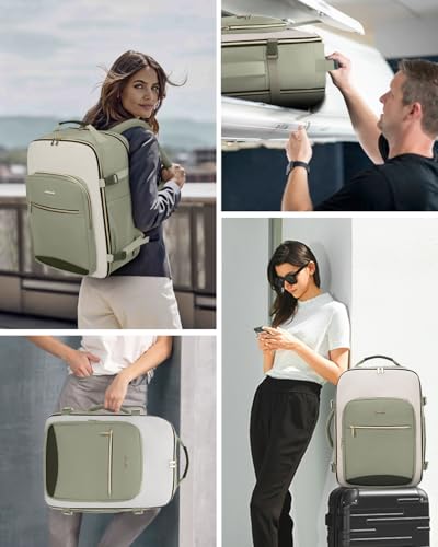 LOVEVOOK 50L Travel Backpack for Women & Men, Airline Approved Carry On Luggage with 3 Packing Cubes, TSA Overnight Bags, ...