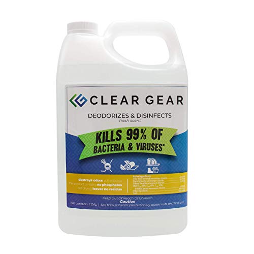 Clear Gear - Disinfectant, Cleaner, and Deodorizer for Sports Equipment, Gyms, and Fitness Centers - EPA-Registered, Hospi...