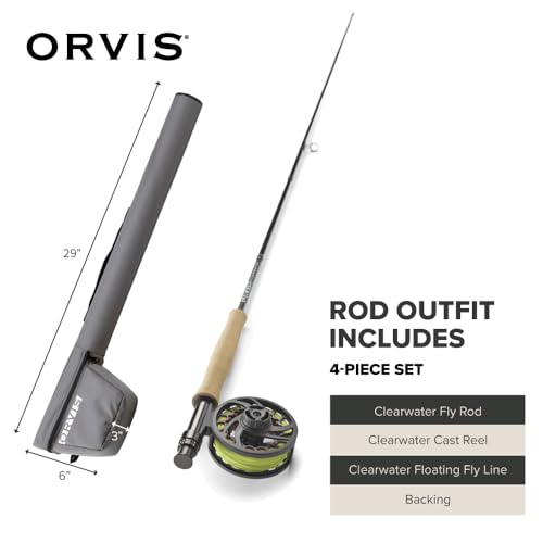 Orvis Clearwater Outfit - Fly Fishing Rod and Reel Combo - Balanced, Smooth, and Responsive - Includes Arbor Reel, Fly Lin...