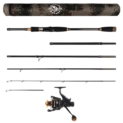 Rigged & Ready Predator Max P-S-B & Spin Reel 5000 + Spare Spool & Bag | 4+1 Bearings | Salt/Freshwater | Compact Travel R...