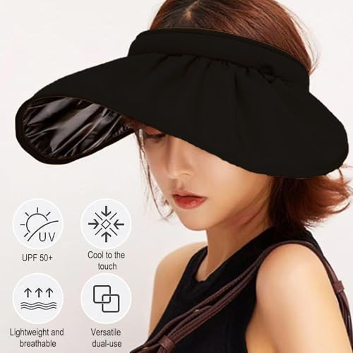 Womens Sun Visor Hat for Ponytail,Outdoor Sports TourismSun Hat Lightweight