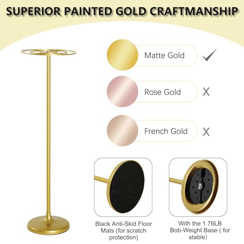 Fullvaseer 2pcs Tall Wedding Flower Stand 39.37" Wedding Centerpieces for Tables Gold Centerpieces Metal Flower Floor Vase...