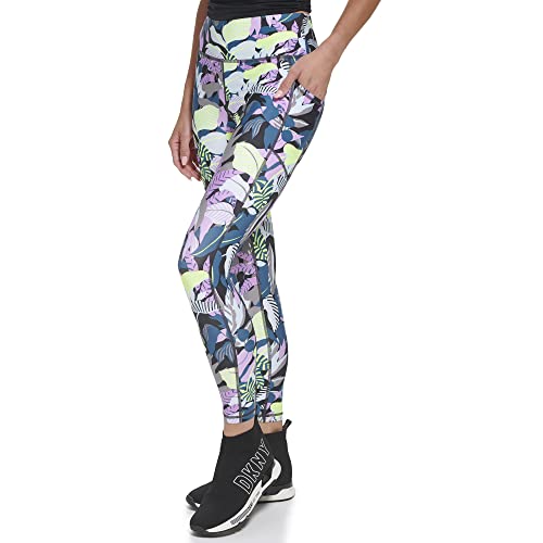 DKNY Women's Tight Printed High Waist Performance Leggings