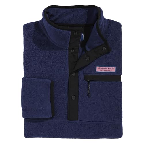 vineyard vines mens Harbor Fleece Quarter-snap