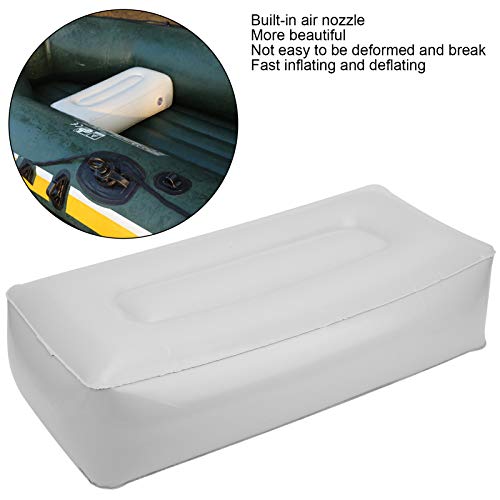 2pcs Kayak Inflatable Seat Cushion Soft PVC Boat Seat Cushion for Kayak Inflatable Boat Fishing Boat Outdoor Projects, Gray