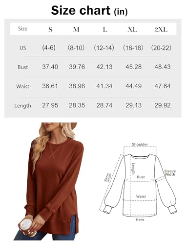 Sweatshirt for women Side Split Fall Fashion 2025 Long Sleeve Shirts Trending Now