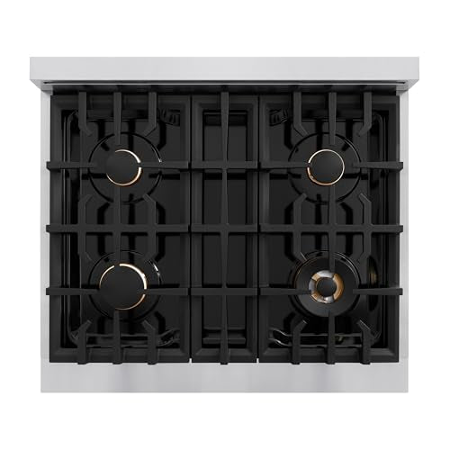 ZLINE Autograph Edition 30 in. 4.2 cu. ft. Classic Gas Range with 4 Burner Cooktop and Convection Gas Oven in Stainless St...