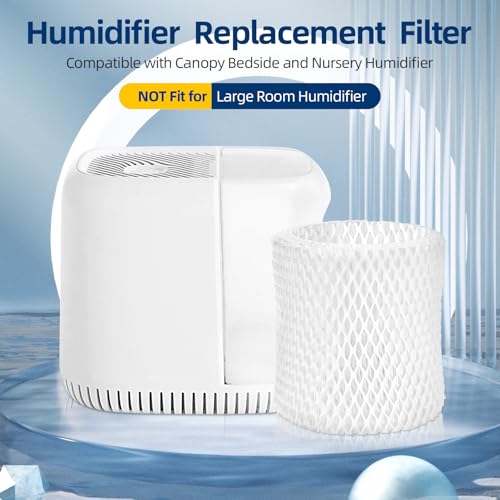 DerBlue 6 Pack Humidifier Replacement Filter Compatible with Canopy Bedside Humidifier and Nursery Humidifier,Wood Pulp & ...