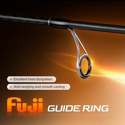 HANDING Magic L Trout Fishing Rod Ultralight Fishing Rod 2-Piece Spinning & Casting Rod with Fuji Guide Rings Graphite Ree...