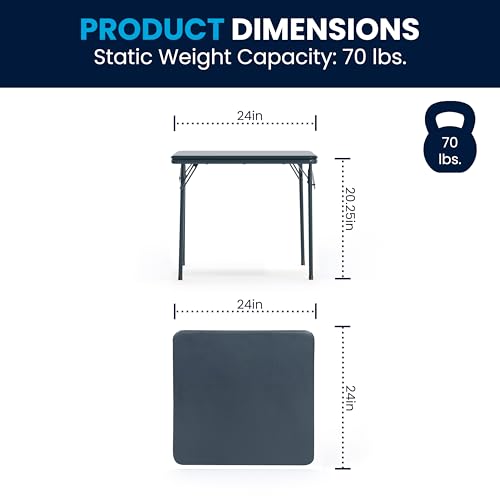 Flash Furniture Mindy Kids Navy 5 Piece Folding Table and Chair Set