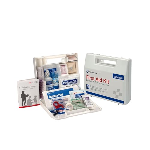 First Aid Only 223-U OSHA-Compliant First Aid Kit, All-Purpose 25-Person Emergency First Aid Kit for Business, Worksite, H...