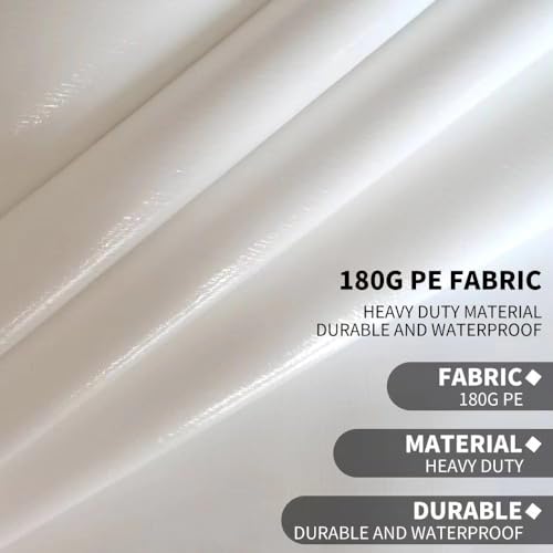 Rutile 10 x 20 FT Carport Replacement Cover, Heavy Duty Car Tarp Canopy Tent Garage Top Shelter With Fabric Leg Pole Skirt...