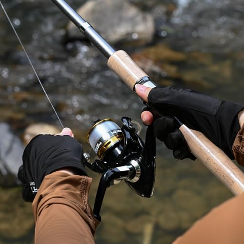 2PCS Fishing Pole Combo,Carbon Fiber Fishing Pole ，12 +1 Shielded Bearings Stainless Steel BB Spinning Reels Fishing Carri...