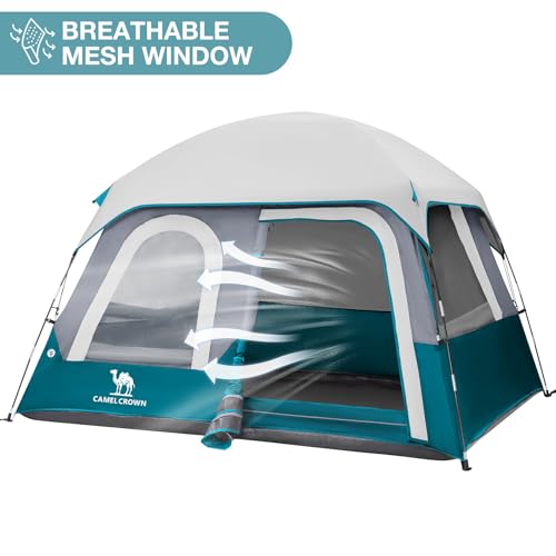 CAMEL CROWN 4/6 Person Tent Waterproof Lightweight Portable Backpacking Tent for Outdoor Camping Hiking