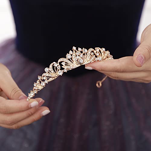 JWICOS Silver Wedding Tiara for Women Princess Crowns and Tiaras for Bride Rhinestone Birthday Crown Headband Crystal Cost...
