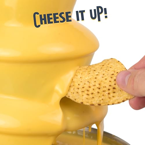 Nostalgia 4 Tier Electric Chocolate Fondue Fountain Machine for Parties - Melts Cheese, Queso, Candy, and Liqueur - Dip St...