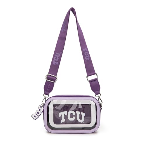 Montana West NCAA Clear Bag for Stadium Events Handbags for Sports Fans with Adjustable Nylon Strap,Card Pocket & Team Logo