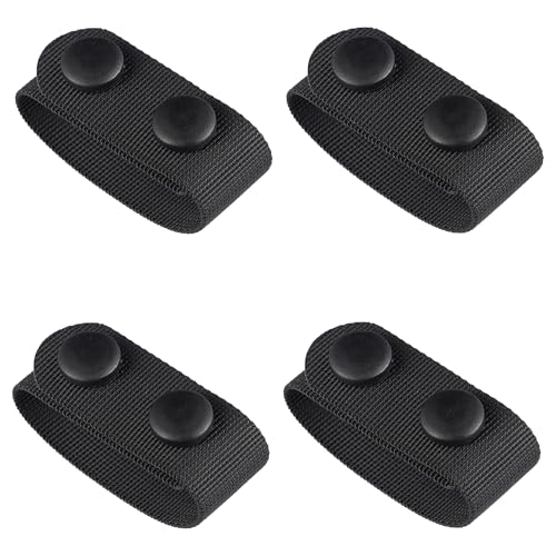 TACNEX Duty Belt Keepers w/Double Snaps for 1.5"/1.75"/ 2"/2.25" Wide Utility Belt Loop Stays Nylon Tactical Belt Holder R...