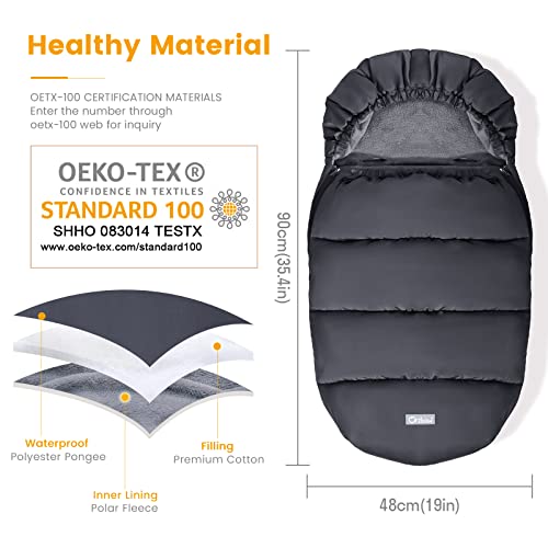 Orzbow Universal Stroller Footmuff, Winter Baby Stroller Bunting Bag, Warm Coral Fleece Stroller Sleeping Bag for Cold Wea...