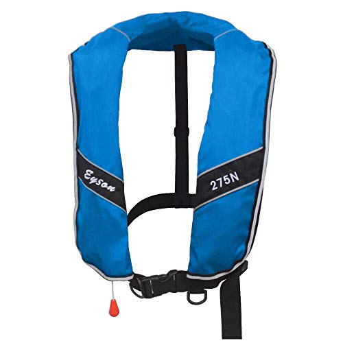 Premium Quality Automatic/Manual Inflatable Life Jacket Life Vest Inflate Survival Aid PFD 275N Buoyancy XXXL Size for Adu...