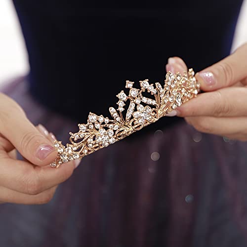JWICOS Tiaras for Women Girls Birthday Crown Rhinestone Tiara Princess Crown for Women Bridal Wedding Prom Birthday Party ...