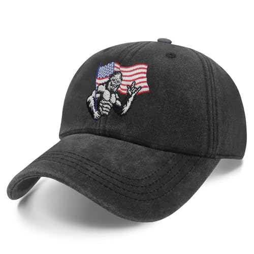 Vitælle Gifts for Women Men - Bigfoot Hat Sasquatch Hat Cotton Baseball Cap with Sweatband Gift for Halloween Christmas