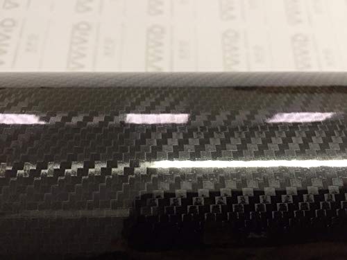 VVIVID Epoxy High Gloss Black Carbon Vinyl Automotive Wrap Film DIY Easy to Install No Mess (1.5ft x 5ft)