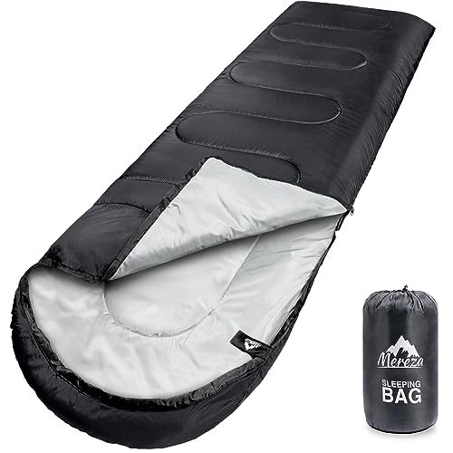 MEREZA Sleeping Bags XL for Adults Cold Weather Mens Large Wide Sleeping Bag for Big and Tall Girls Boys with Compression ...