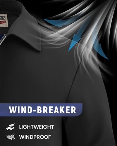 WULFUL Men's Lightweight Jackets Casual Windbreaker Stylish Light Golf Work Dress Business
