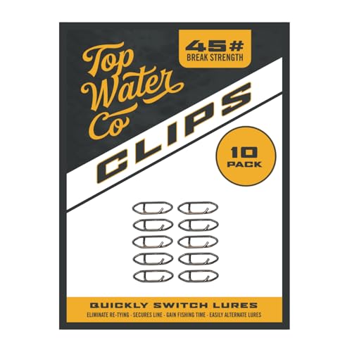 Top Water Co. Fishing Speed Clips - Durable Stainless Steel, Fast Lure Connector (Multiple Sizes)