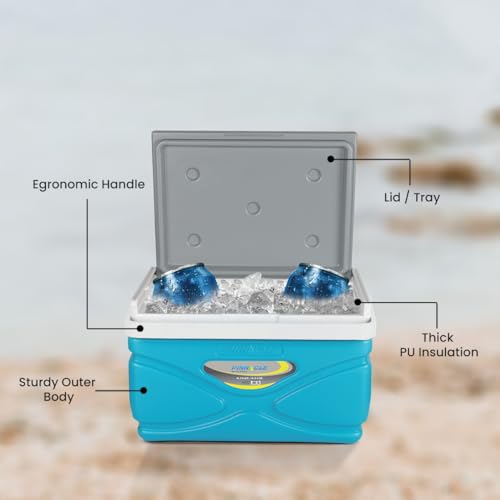 Picnic Cooler – 4.5 Liter Hard Cooler – Coolbox Keeps Contents Cool for 48 Hours – BPA Free Outdoor Cooler – Portable Cool...