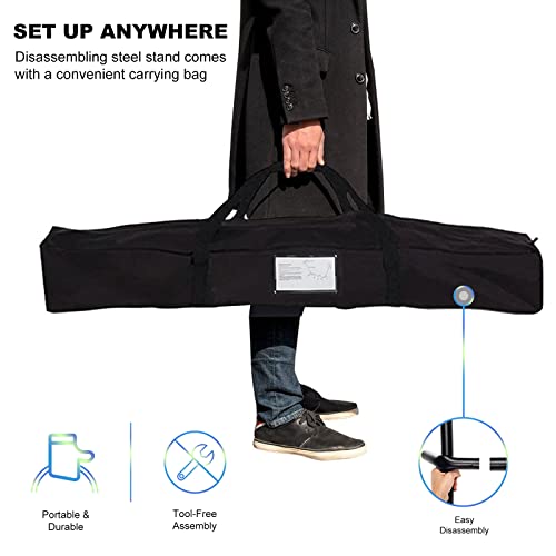 SZHLUX Double Hammock with Stand Included 450lb Capacity Steel Stand, Premium Carry Bag Included.Indoor Outdoor Brazilian-...