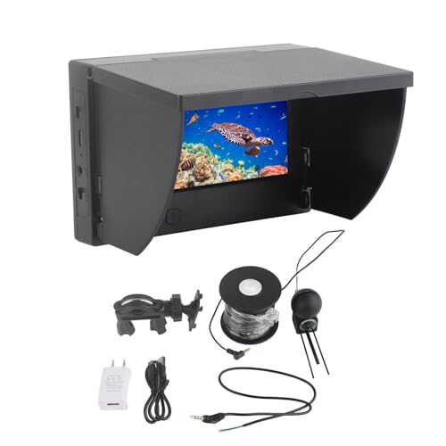 Fishing Camera Video DVR Recording Fish Finder, 4.3 inch LCD Monitor, 190 Degree Rotating View, IP67 Underwater Fishing Ca...