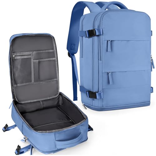 coowoz Large Travel Backpack For Women Men,Carry On Backpack Flight Approved,Hiking Backpack Outdoor Rucksack Casual Daypa...