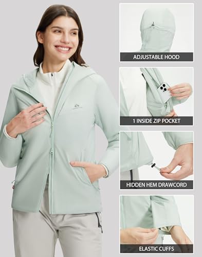 Pioneer Camp Women's PrimaLoft Gold Insulated Jacket Water Repellent Puffer Jacket Lightweight Warm Winter Outdoor Hiking