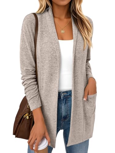 LILLUSORY Cardigan Sweaters for Women Lightweight Open Front Cardigans Casual Loose 2026 Spring Outfits with Pockets