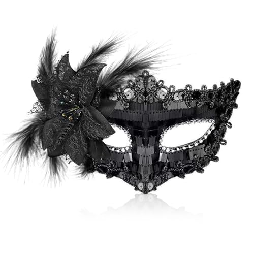 MYMENU Masquerade Mask for Women Men Couple Shiny Venetian Halloween Masks for Costume Cosplay Party Prom Ball