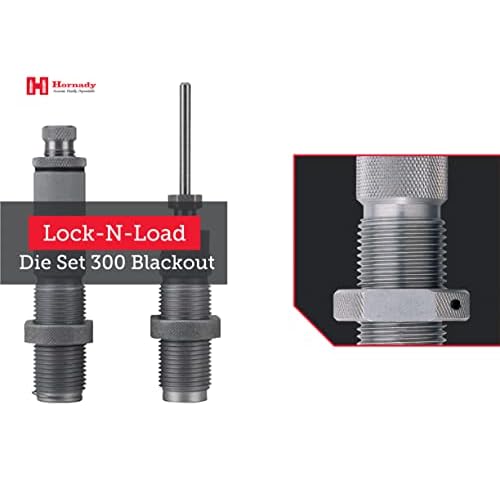 Hornady Custom Grade New Dimension 2-Die Set, 300 BLACKOUT (.308) (546349) - Caliber Specific Reloading Equipment for Handloaders with Full Length Sizer Die, Seating Die, Sure-Loc Rings, & Storage Box