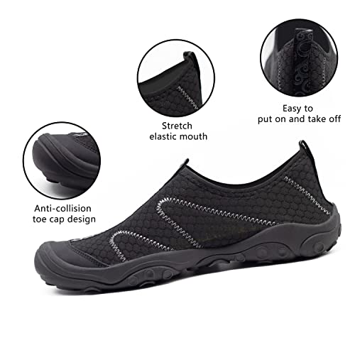 Teemie Womens Mens Water Shoes Barefoot Quick Dry Aqua Sports Shoes for Pool Beach Surfing Walking Kayaking